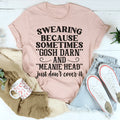 Pink solid colour polyester T-shirt with printed design in short sleeve pullover style