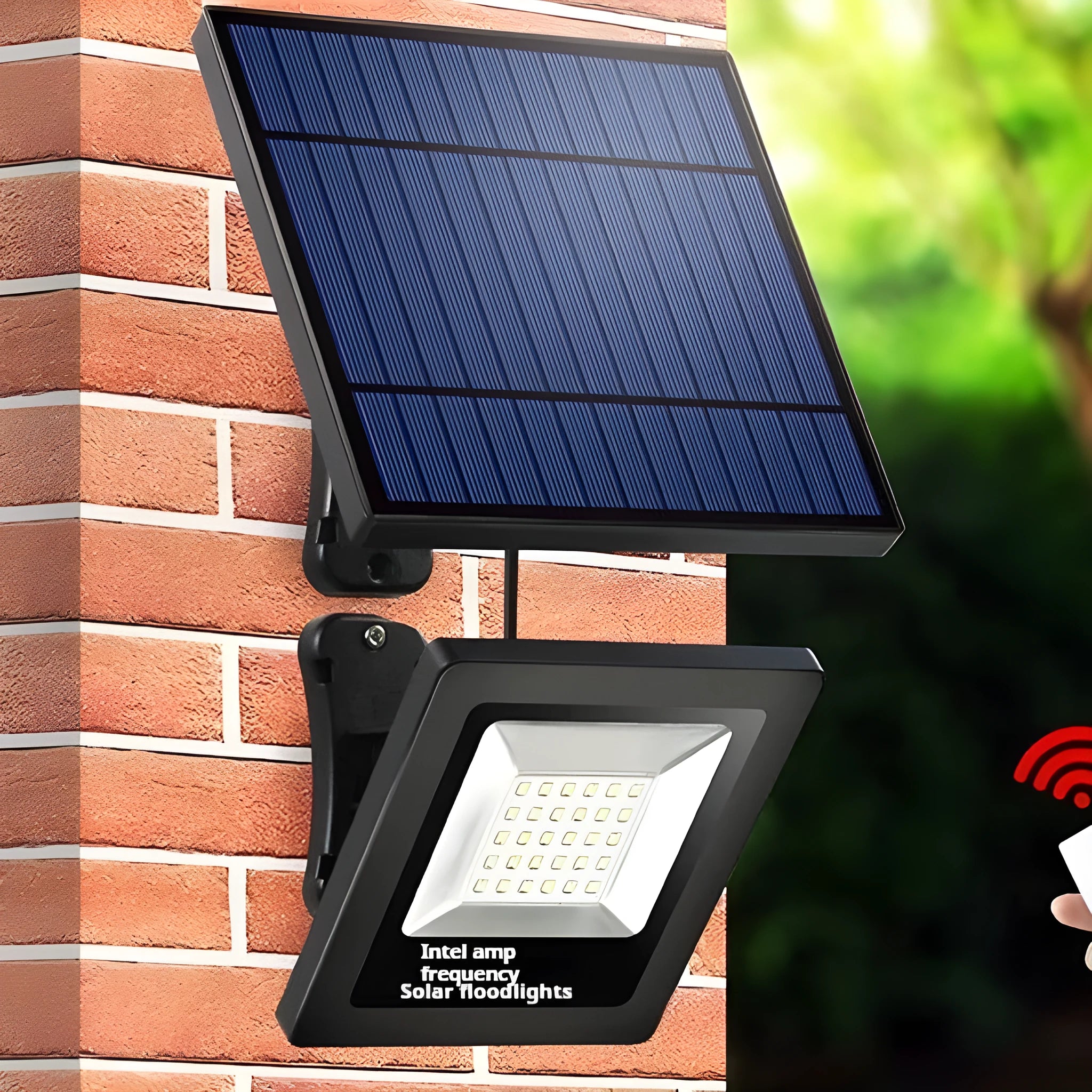 Outdoor courtyard solar LED light with waterproof IP65 rating and three lumen model options