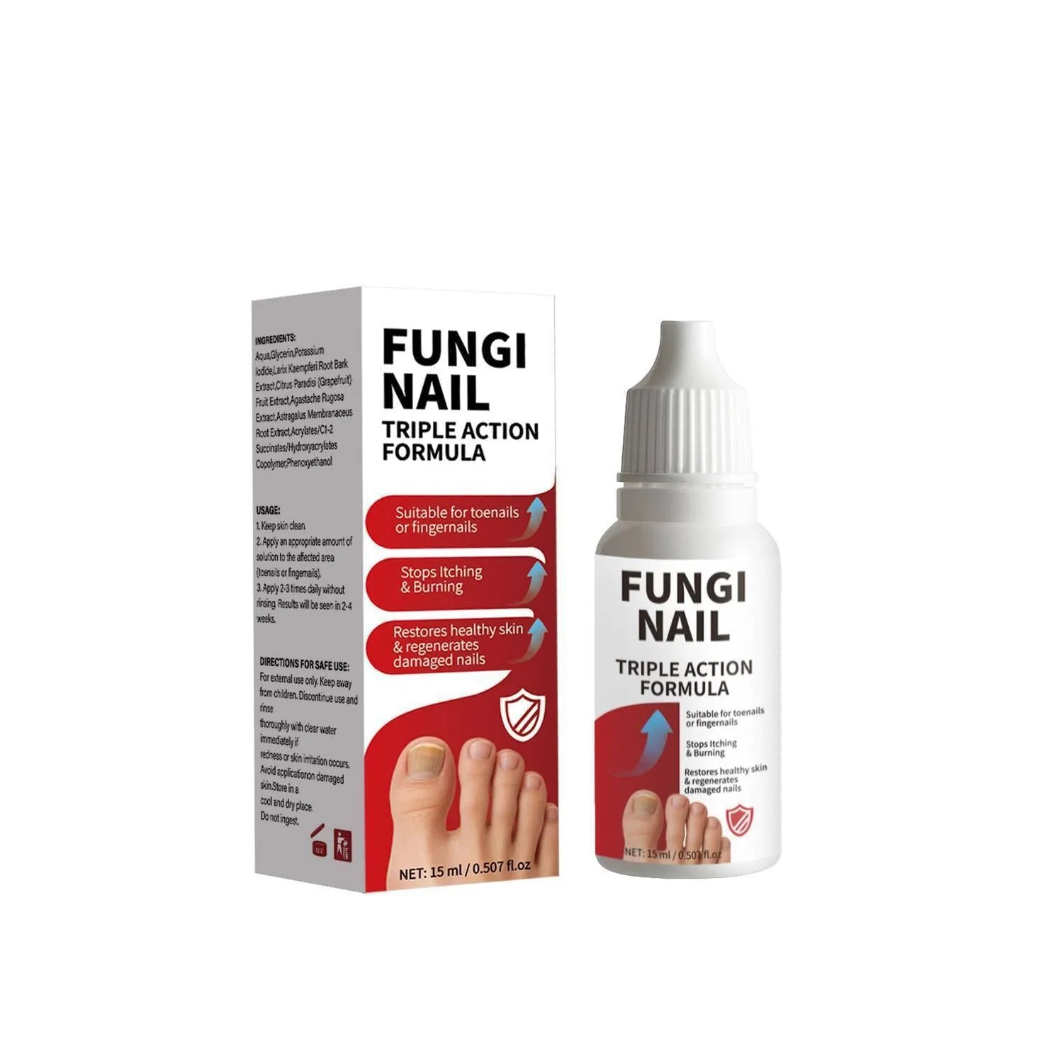 15ml bottle of anti-fungal nail repair solution with specification FP-A072.