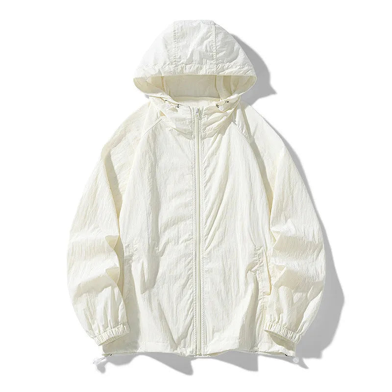 Loose-fit unisex nylon outdoor sports jacket shown in one of eight available colours.