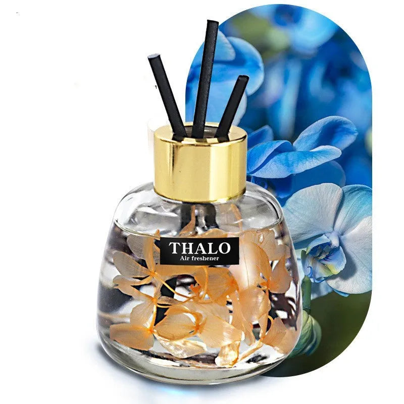 Glass bottle car perfume ornament with loose incense aromatherapy in Blue Wind Bells colour