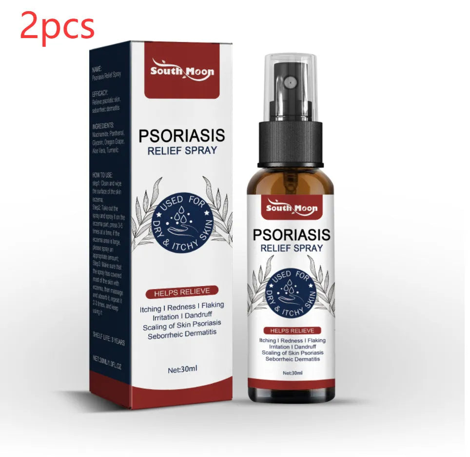 30ml bottle of hydrating body care spray with a spray nozzle, for dry skin relief.