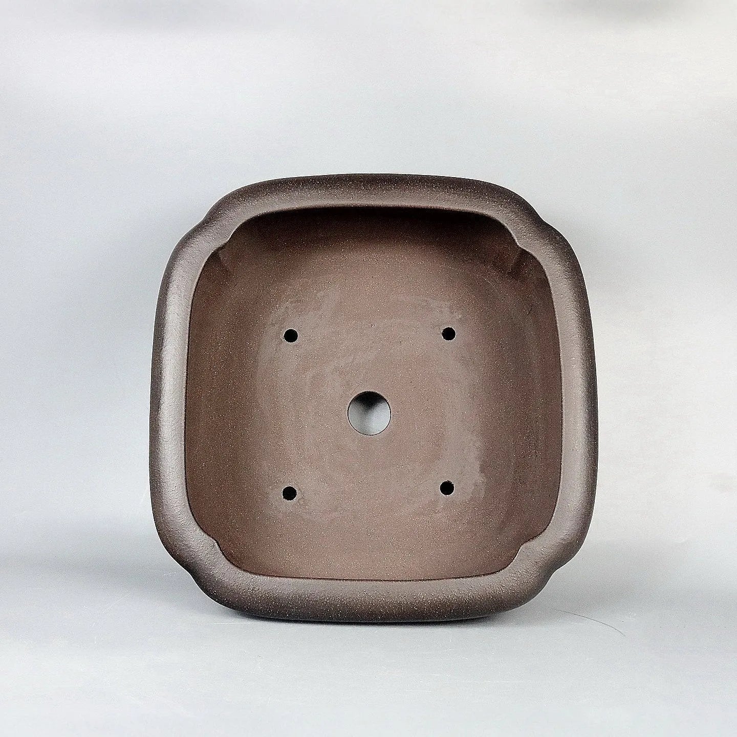 Handmade antique square purple clay ceramic bonsai flower pot with 41cm external size