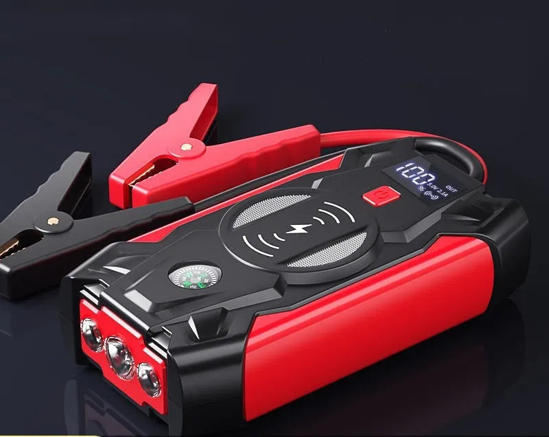 39800W car emergency jump starter power bank with digital display and metal clips
