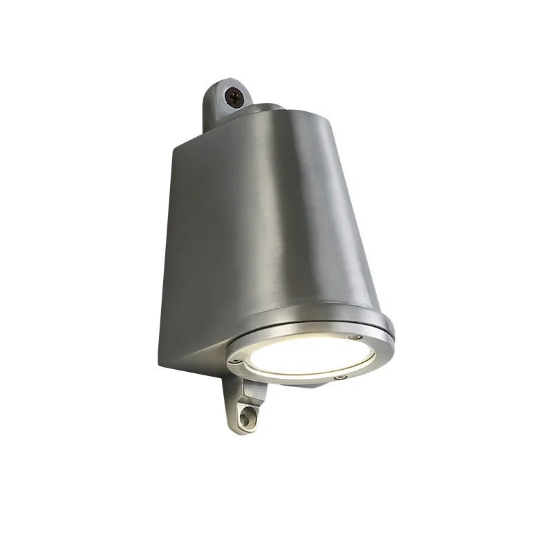 Industrial style cast aluminium horseshoe shaped wall lamp with compact 75mm dimensions