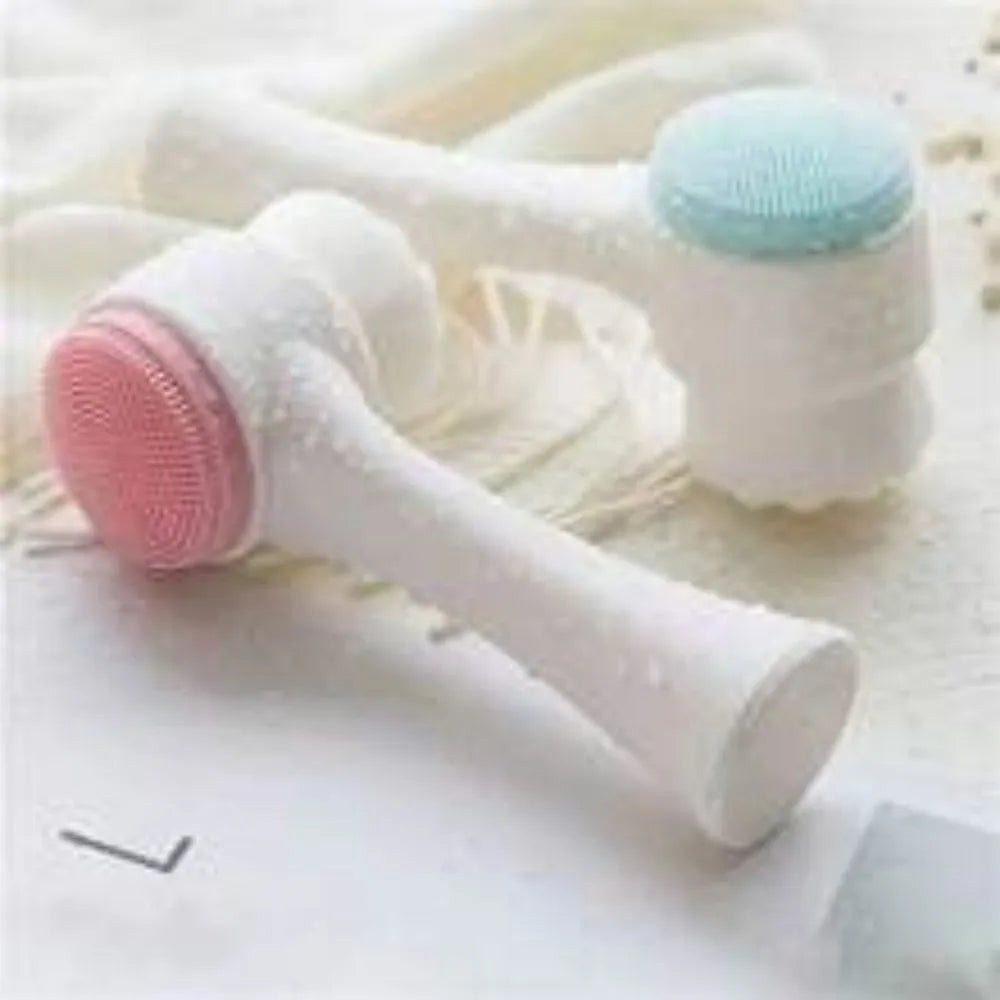 Blue nylon bristle paw brush for grooming dogs and cats on a white background