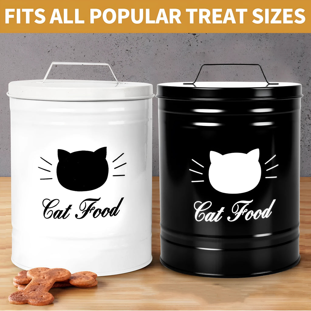 American style round iron sheet storage can with moisture-proof construction in black or white colour options