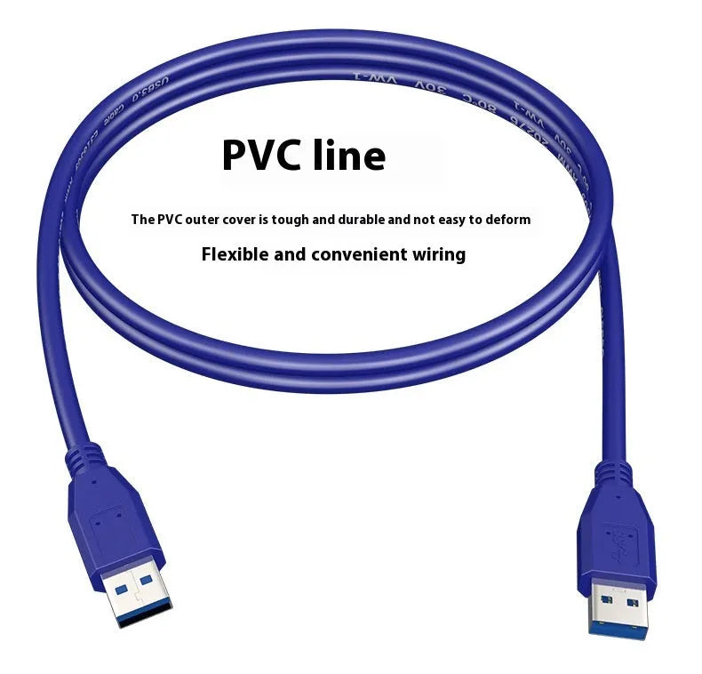USB 3.0 public-to-public mobile hard disk box data cable with nickel-plated connectors