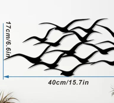 Metal flying bird wall decoration seagull design modern simplicity style for garden and office