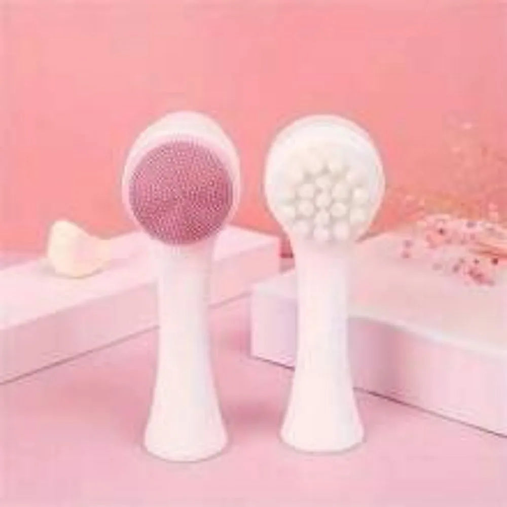 Blue nylon bristle paw brush for grooming dogs and cats on a white background