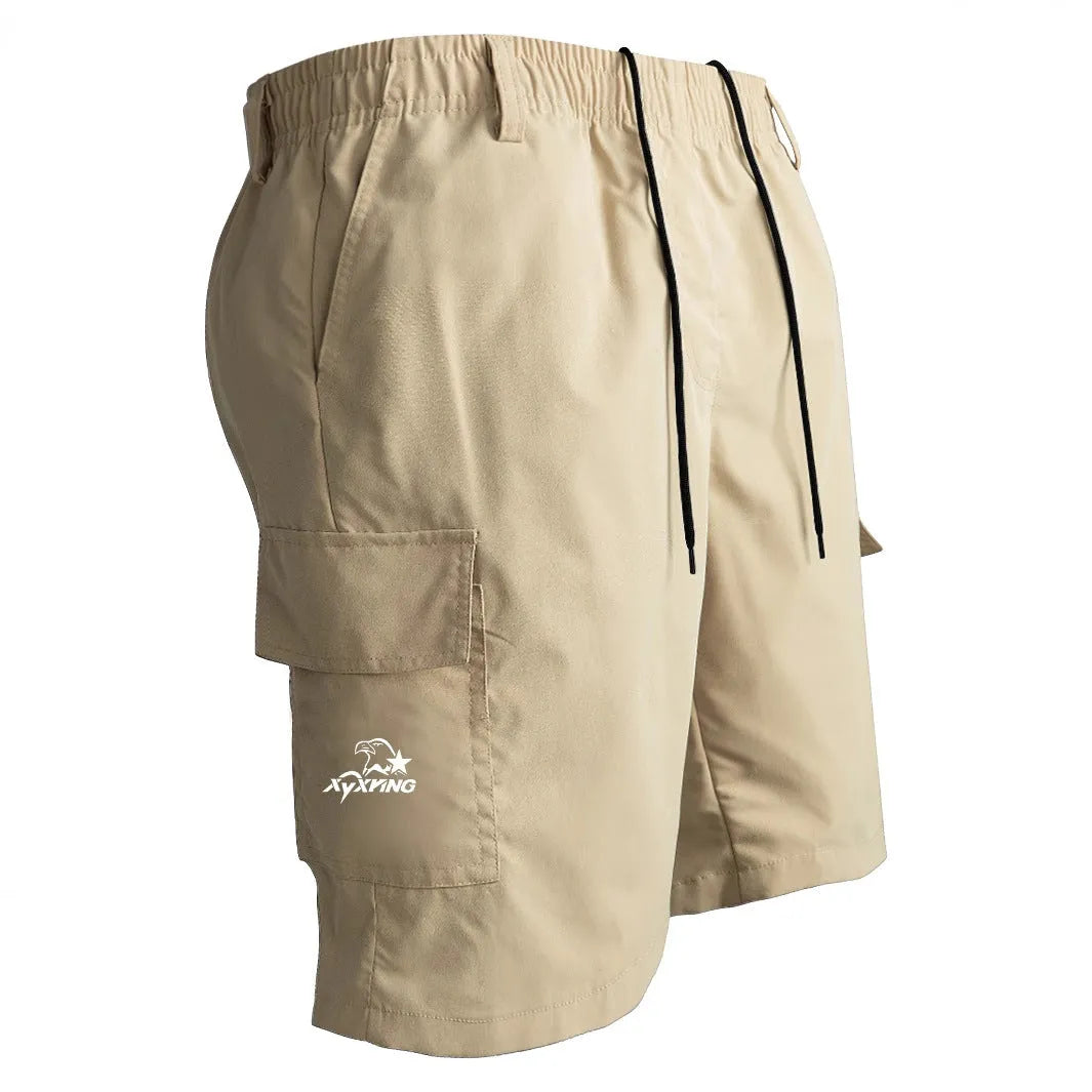 Straight cut casual shorts in polyester with micro elasticity, shown in black colour