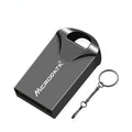 Silver metal USB flash drive on a chain necklace for portable data storage
