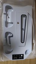 White PS5 charging base radiator with controller and headset storage compartments