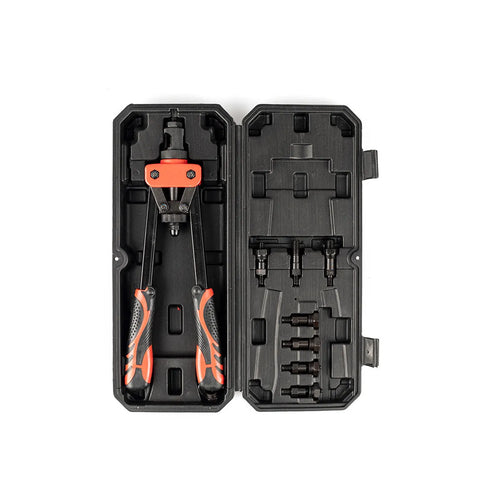 14-inch alloy rivet nut pull-setter tool with six M3 to M10 interchangeable tips