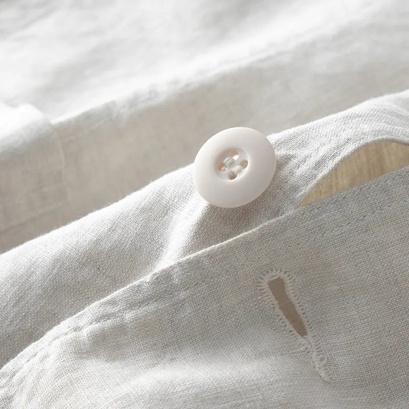 Men's solid colour linen casual blazer jacket shown in a loose fit style.