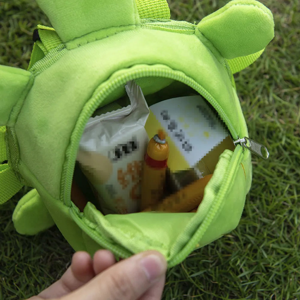 Turtle-shaped dog backpack harness in velvet with metal zipper, shown in available colours