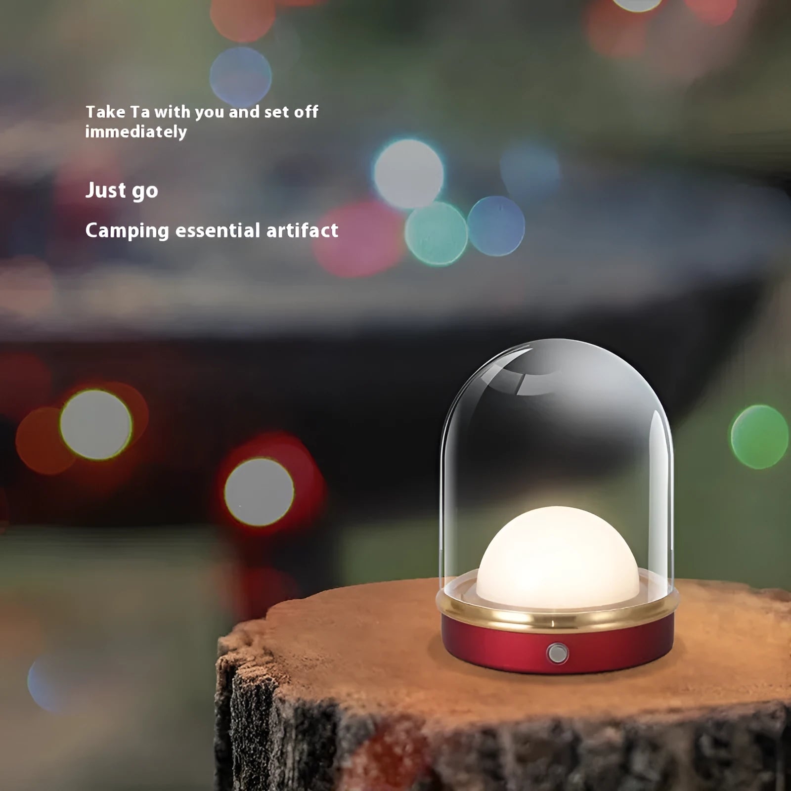 Acrylic night light with three colour options green orange red minimalist design 110x130mm