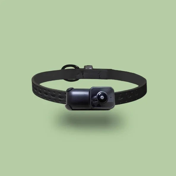 Black wifi camera neckband wireless recorder with Type-C charging port and compact design
