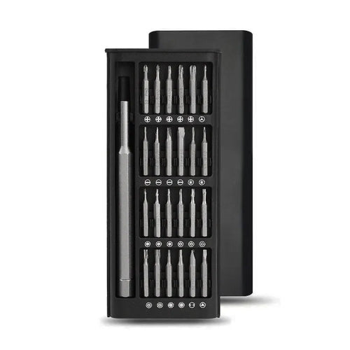 24 in 1 magnetic precision screwdriver set with chrome vanadium steel bars and choice of aluminium or plastic handles