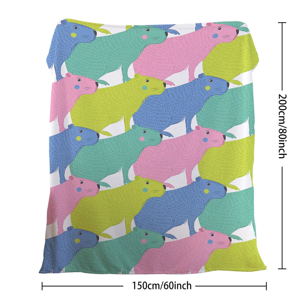 Soft flannel cartoon dolphin pet theme blanket in pink, size 130x150cm