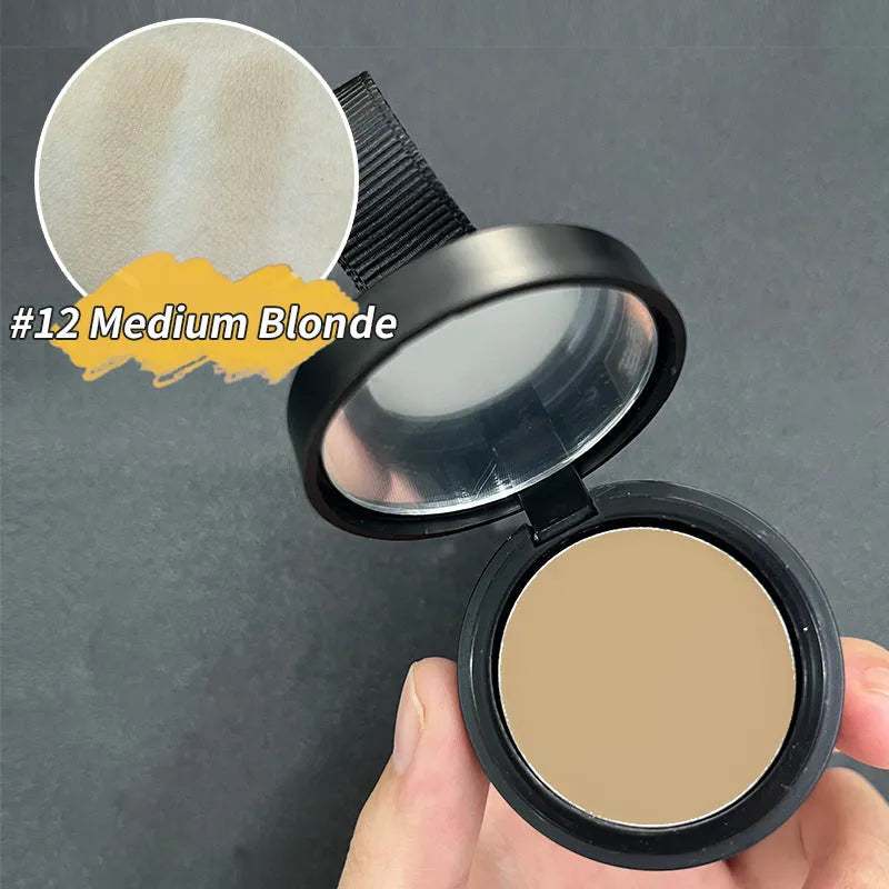 Hairline powder compact for shadow repair with fourteen colour shade options