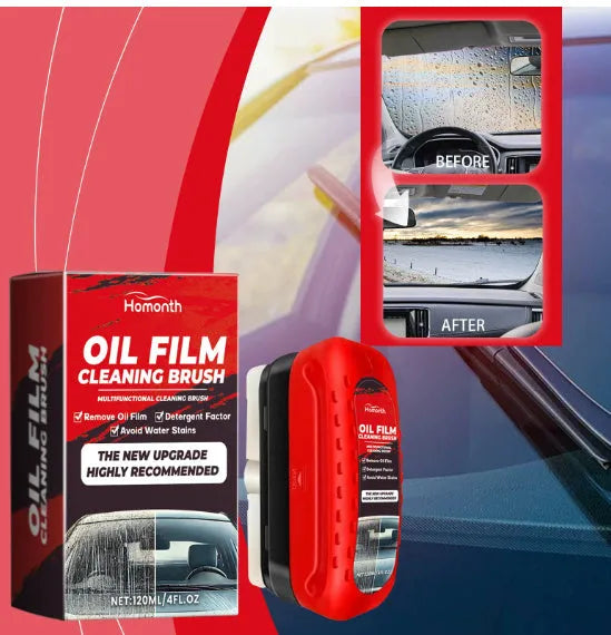 car windshield glass cleaning kit with brush and replenisher bottles for rainproof decontamination