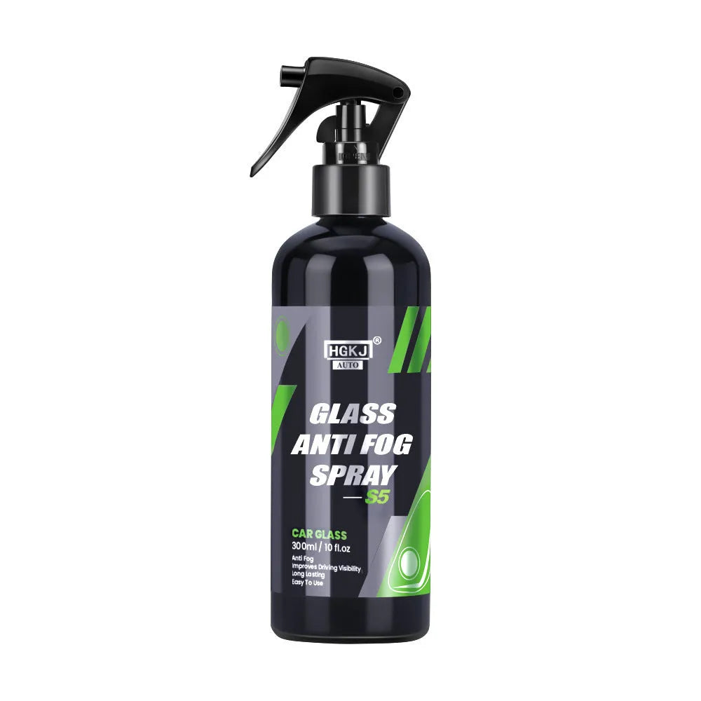 AUTO-S5 car glass antifog spray bottle in 100ml and 50ml sizes for clear windscreen visibility.