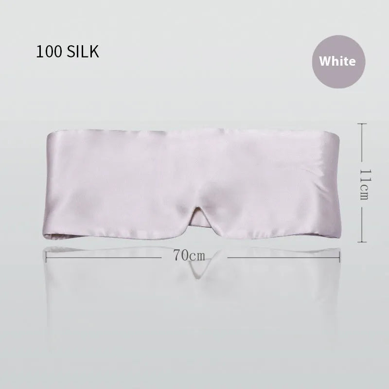 Mulberry silk eye mask in various colours including black and champagne gold for light blocking sleep