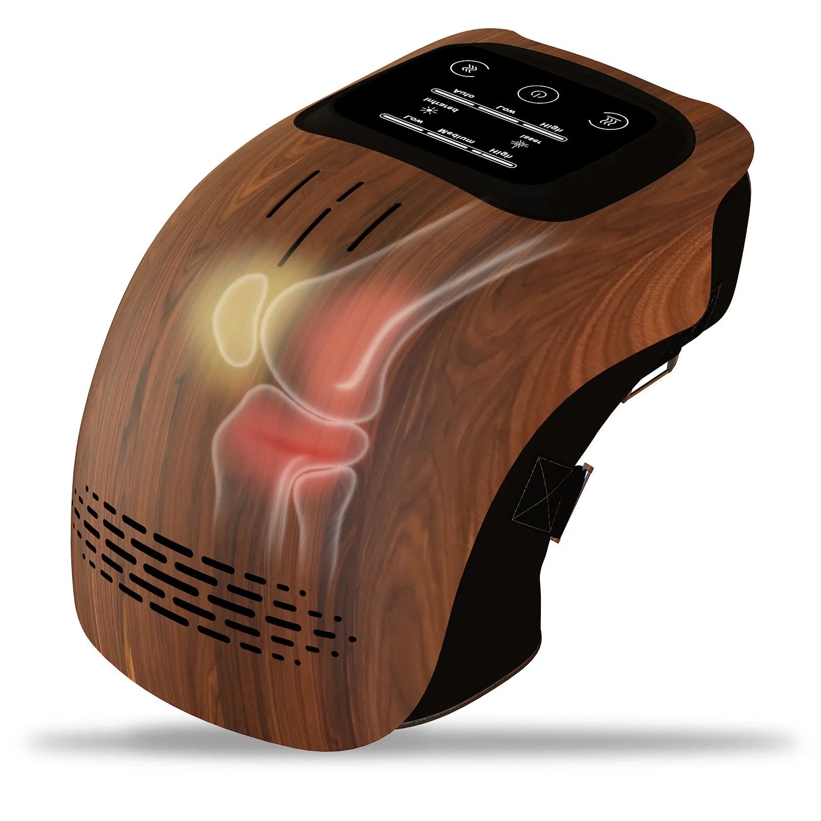 Intelligent electric knee massager with USB charging port in white colour