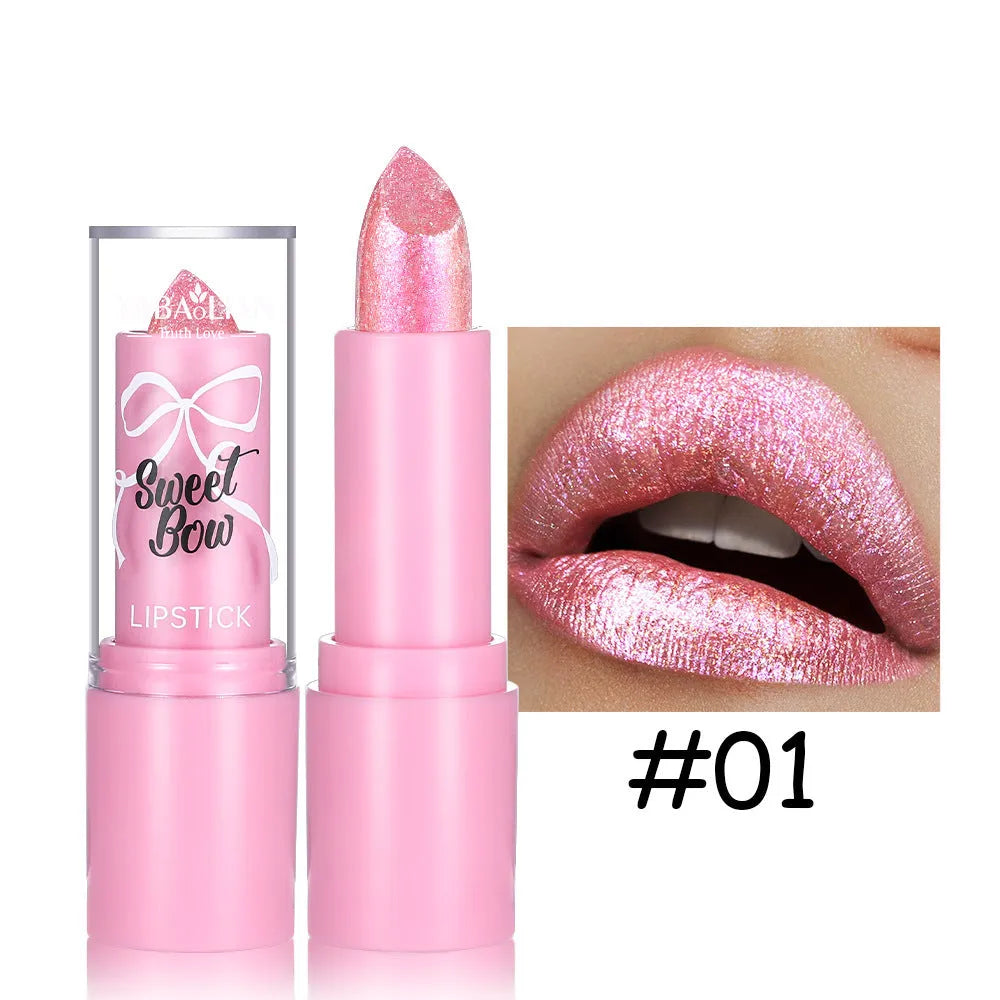 Sweetheart bow XINGX diamond lipstick from Starlight Diamond series in six colour shades.