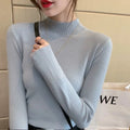 Slim fit long sleeve knitted top in viscose fibre available in multiple colours with Western style design