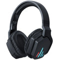 Wireless headphones with luminous black finish showing head-mounted design and ear cups
