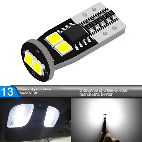 Small car license plate reading light with 10mm size and white light output