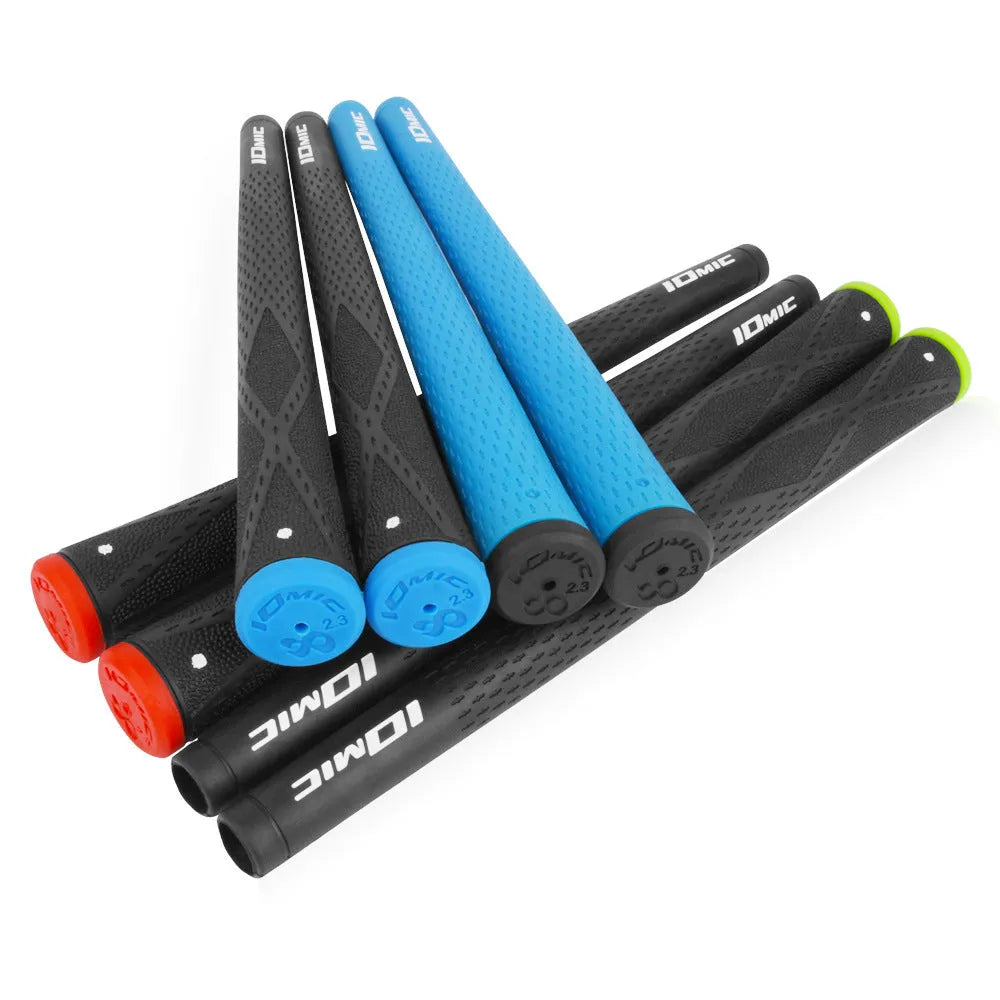 TPE golf club grip in multiple colour options including pink, red, blue, white and black combinations