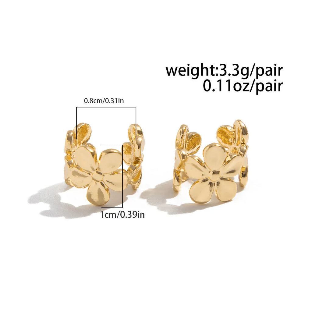 Gold electroplated beach starfish scallop conch eardrops earrings for women