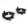 Black ABS plastic car headlight card holder for Nissan and Kia models showing compact size