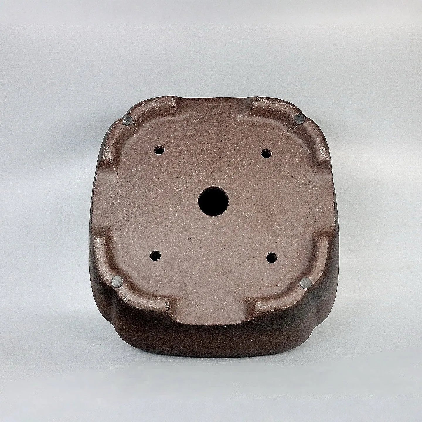 Handmade antique square purple clay ceramic bonsai flower pot with 41cm external size