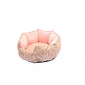 Blue octagonal pet bed with removable mats for small dogs and cats
