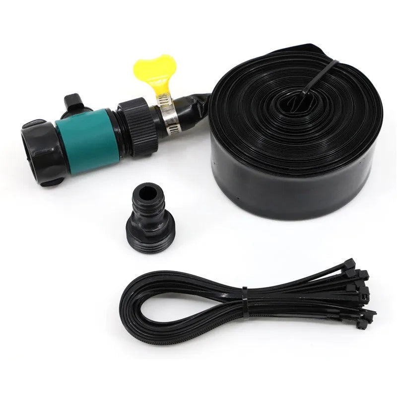 Blue and orange PVC plastic garden sprinkler with solar water cooling system and length options of 12m, 15m, and 8m