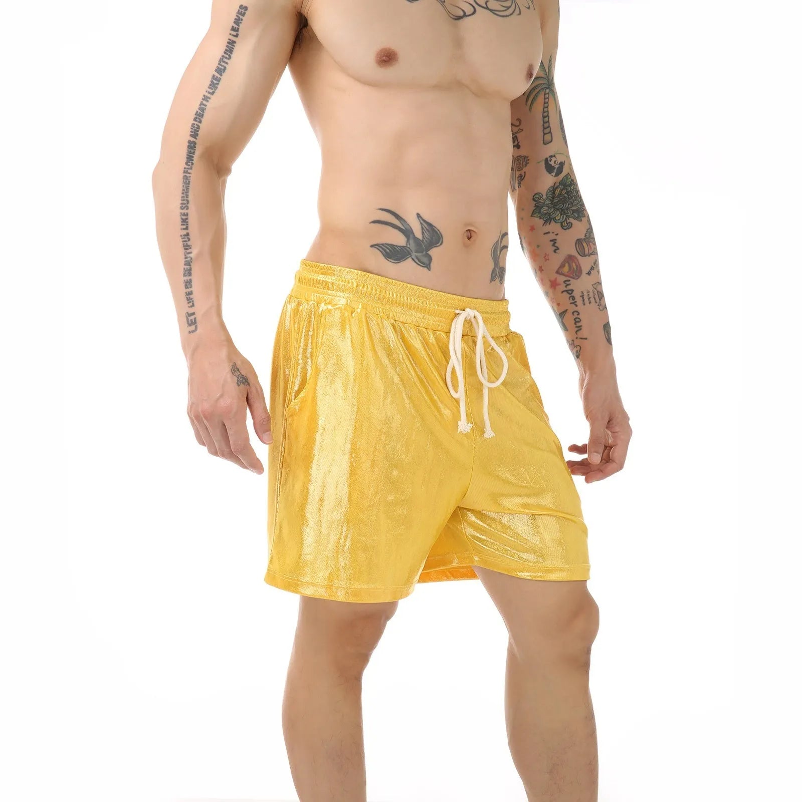 Men's casual polyester home trousers available in seven colours and four sizes