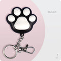 Pink and black plastic USB rechargeable infrared cat teaser toy on a keyring