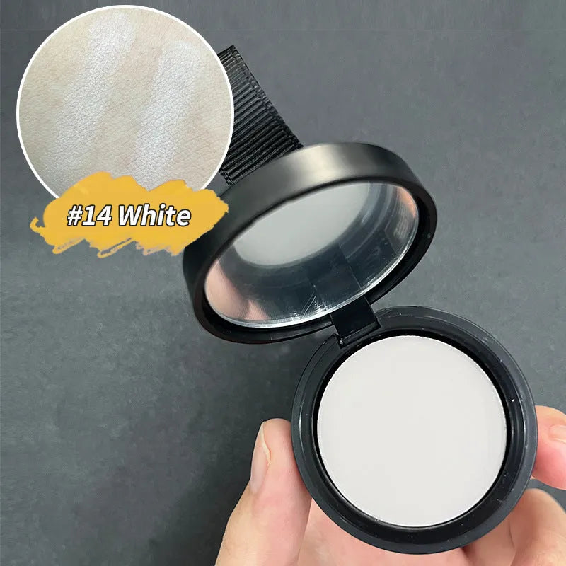 Hairline powder compact for shadow repair with fourteen colour shade options