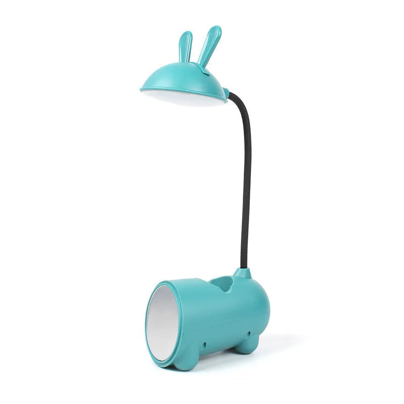 Cartoon design USB desk lamp with pen storage compartment in modern simplicity style