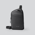 Men's elegant black lightweight crossbody bag made from durable Oxford cloth
