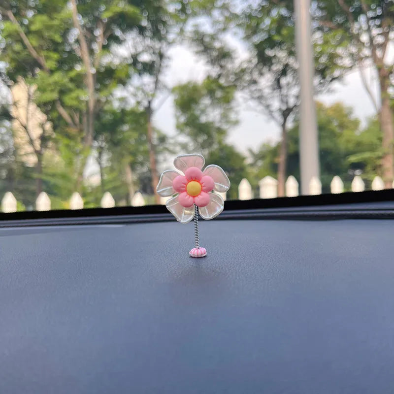 Plastic car swing decoration ornament in multiple colours for dashboard or mirror hanging