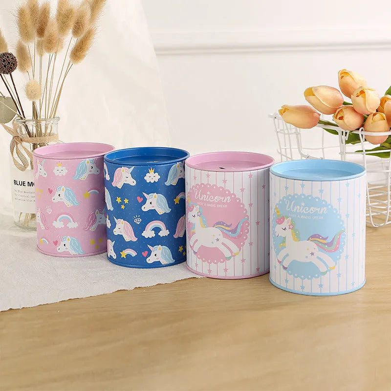 Creative metal piggy bank with British style design, 85mm x 85mm x 102mm, random colour option