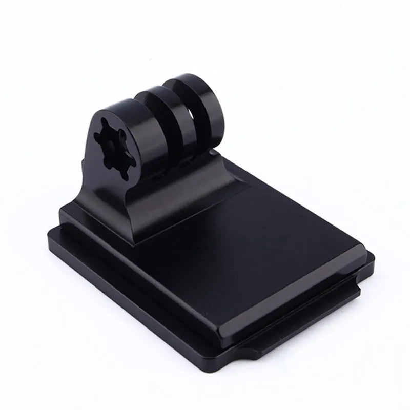 Aluminium alloy camera mounting bracket for helmets, compatible with GOPRO and small ant action cameras.
