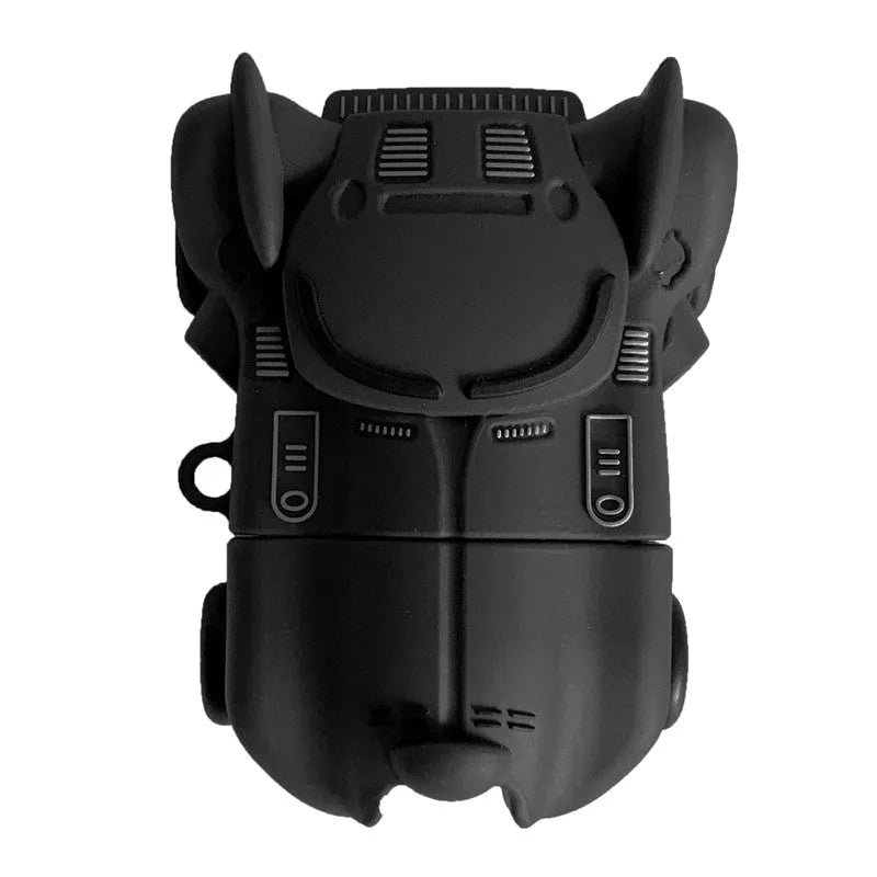 Creative bat chariot Bluetooth headset cover for AirPods in black TPU silicone