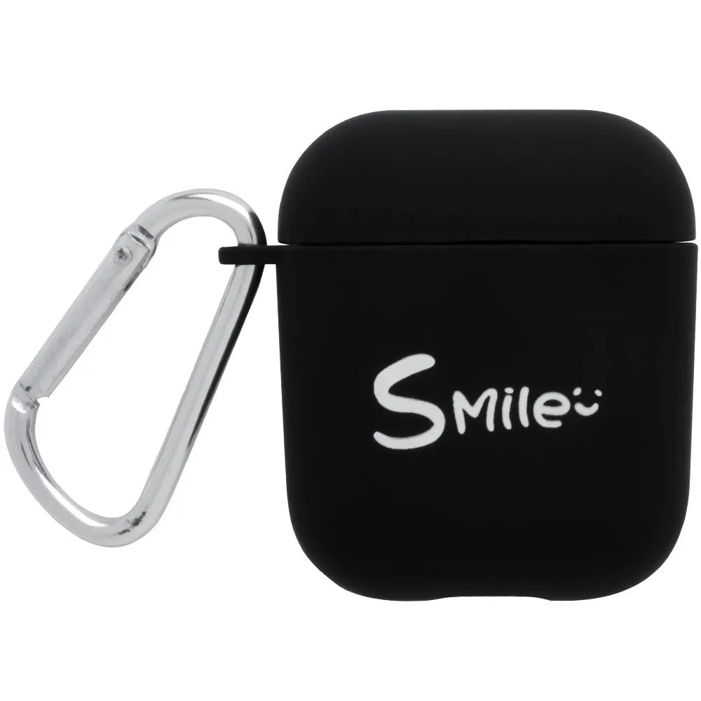 Black and pink PC plastic AirPods earphone cover with decorative style options