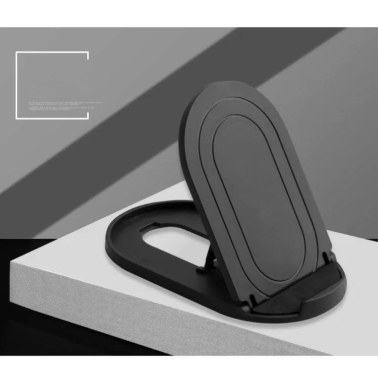 Plastic lazy bracket mobile phone stand in multiple colours on a desk
